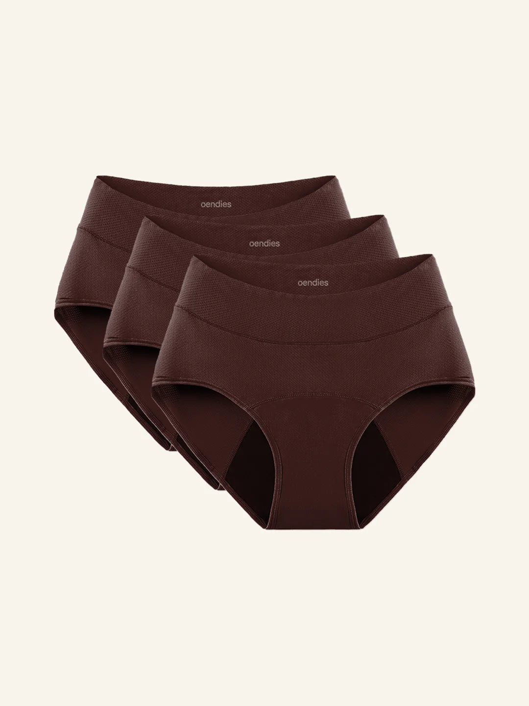 Huggster Brief | Pack de 3 | Pérdida de orina abundante | 100% a prueba de fugas, día y noche | Marrón Oscuro