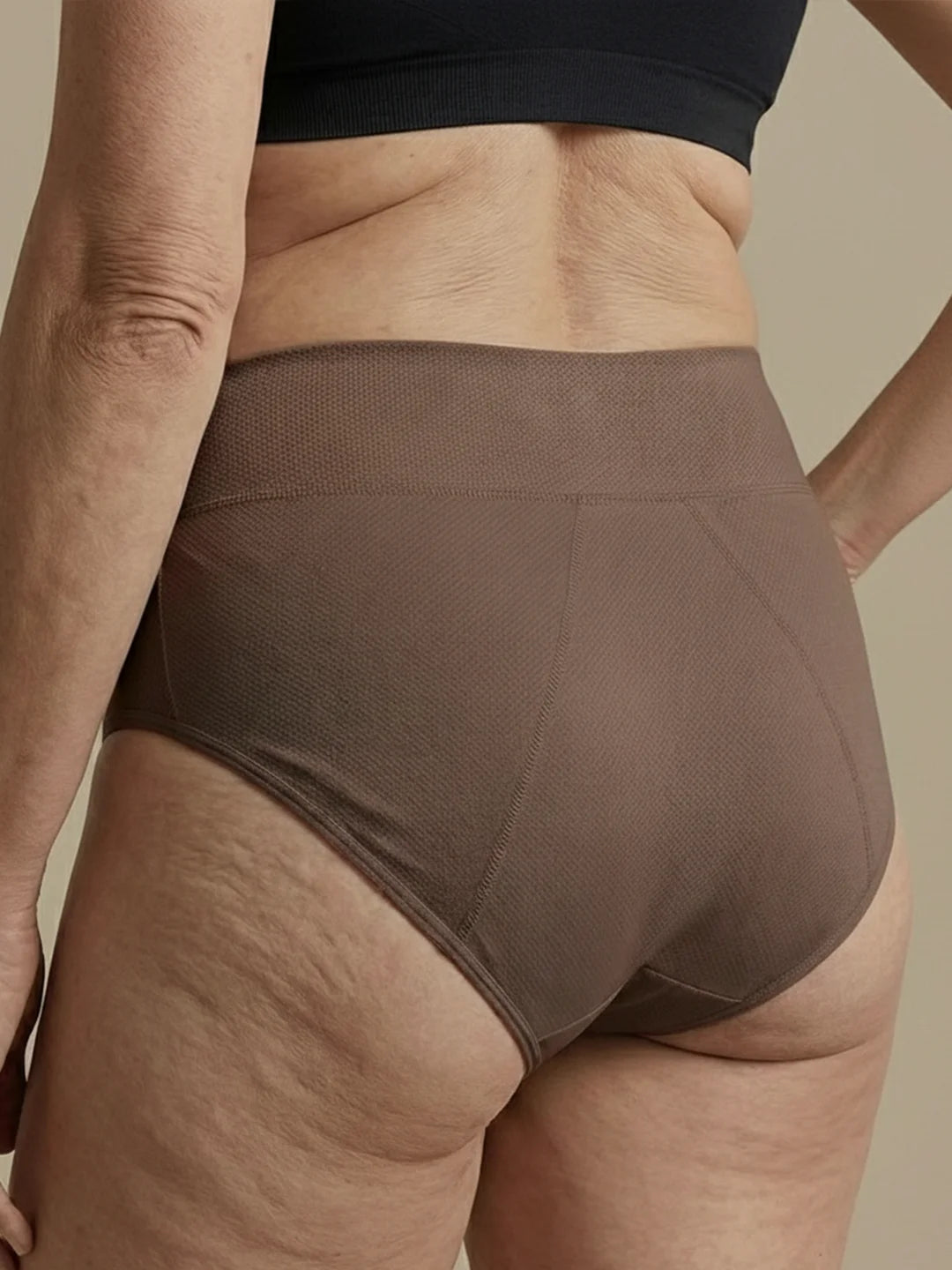 Huggster Brief | 100% a prueba de fugas, día y noche | Negro | Bragas menstruales