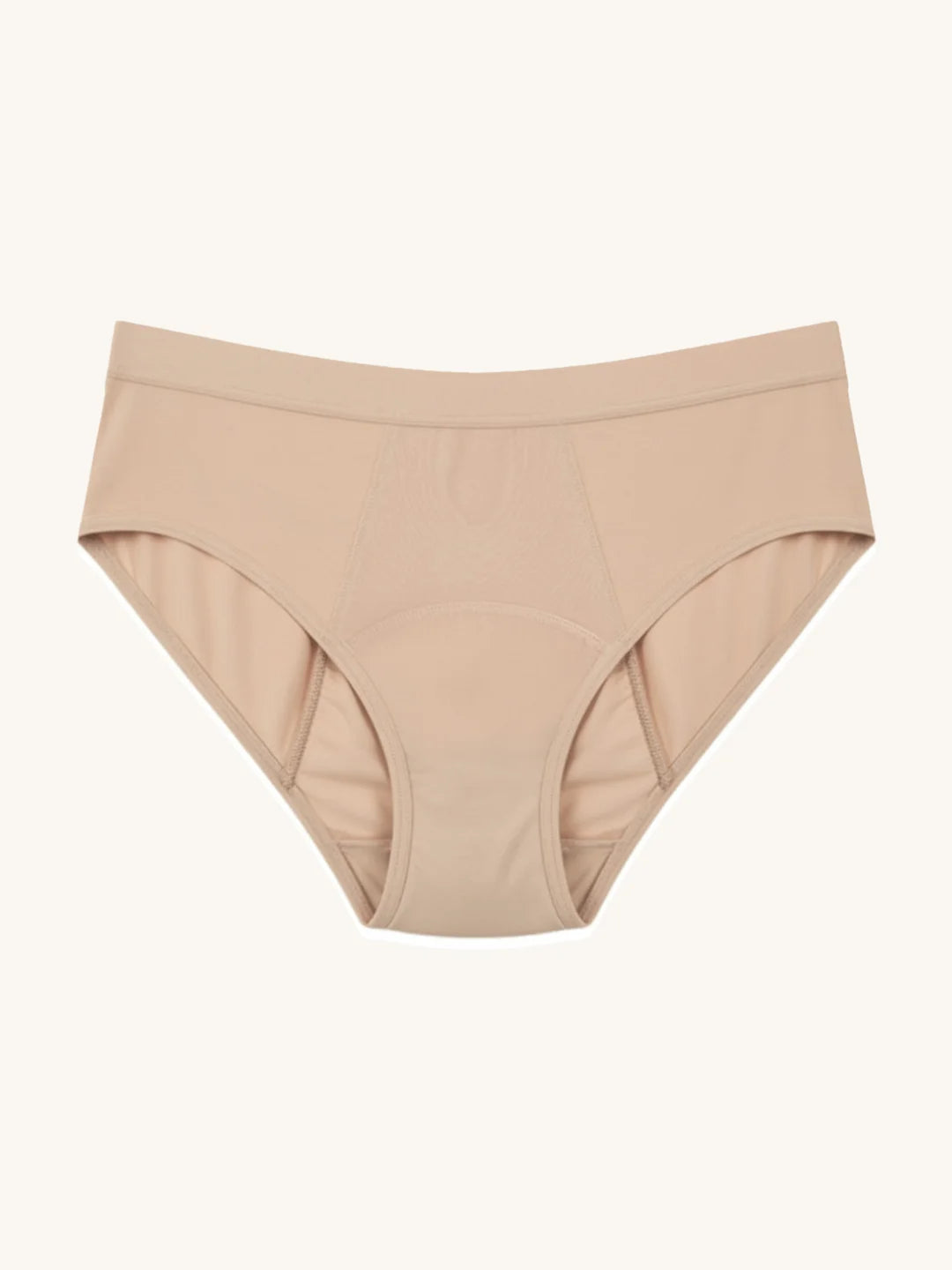 Braguita sin costuras | Pérdida de orina ligera | Ultra suave y sin costuras | 100% a prueba de fugas y Algodón Orgánico | Apricot