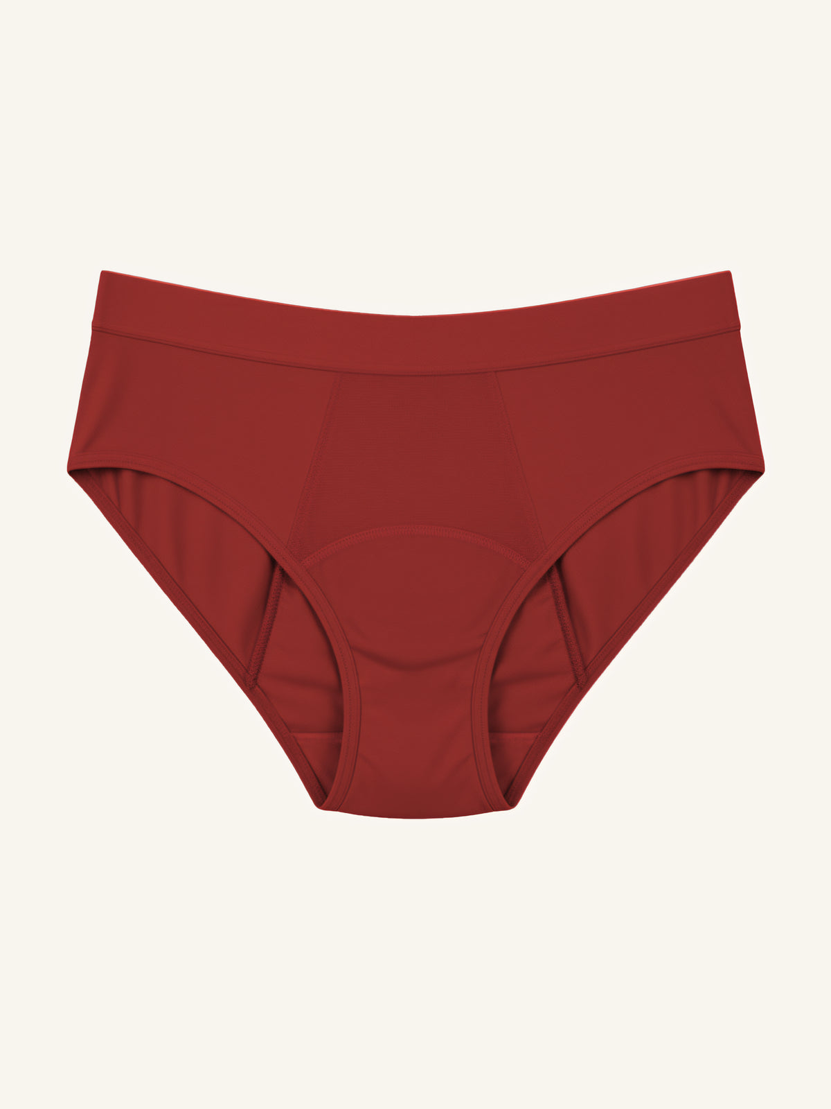 Hugger Brief | Comodidad sin costuras | 100% a prueba de fugas, día y noche | Rojo | Bragas menstruales