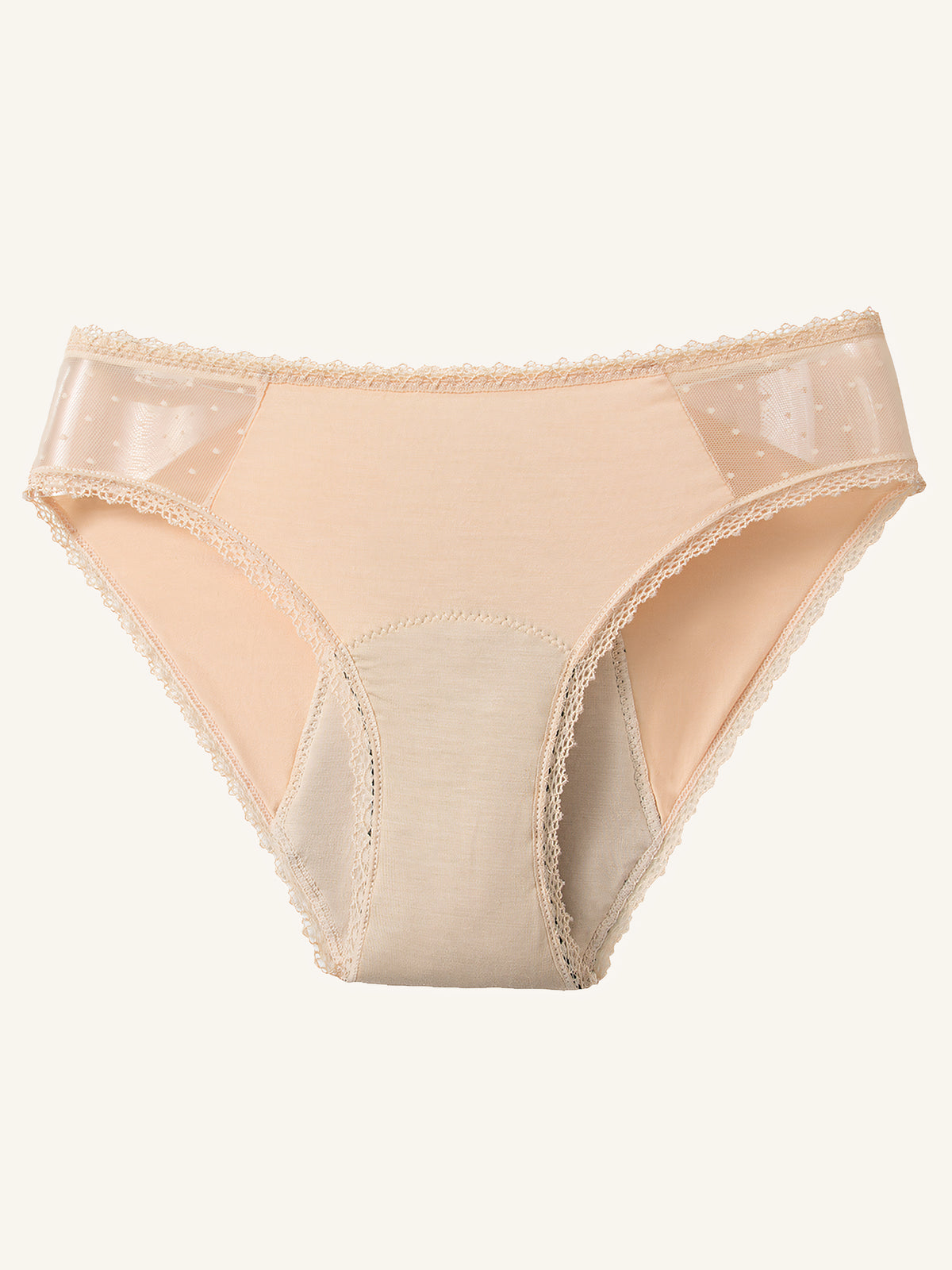 Everyday brief - Algodón orgánico | 100% a prueba de fugas, día y noche | Apricot | Bragas menstruales