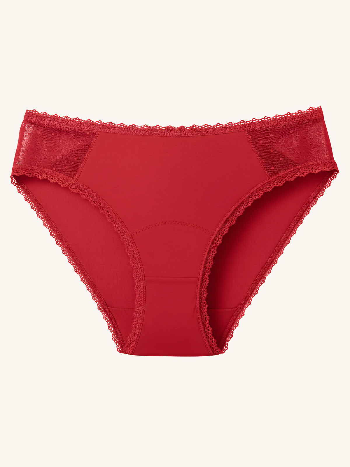 Everyday brief - Algodón orgánico | 100% a prueba de fugas, día y noche | Rojo | Bragas menstruales