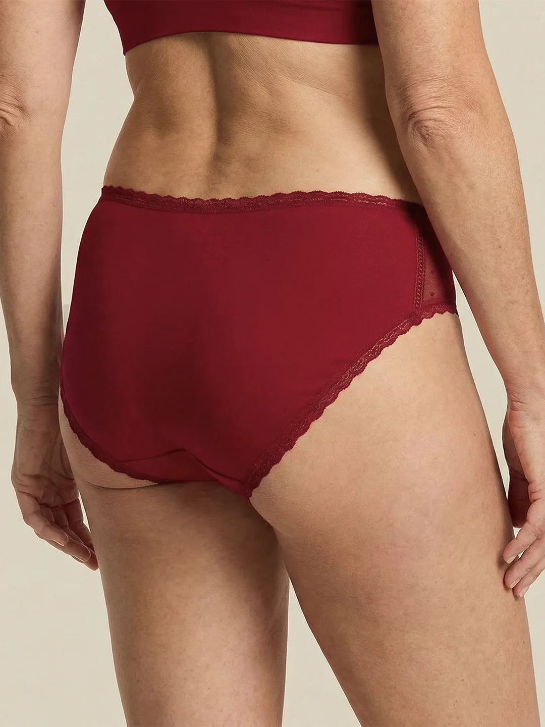 Everyday Brief | Pérdida de orina abundante | 100% a prueba de fugas, día y noche | Rojo | Bragas para incontinencia