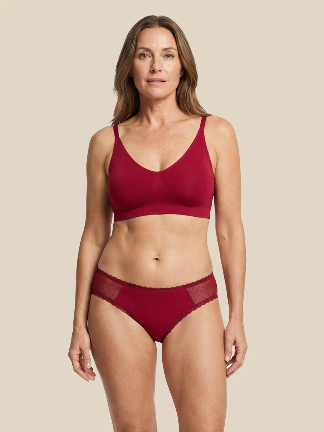 Everyday Brief | Pérdida de orina abundante | 100% a prueba de fugas, día y noche | Rojo | Bragas para incontinencia