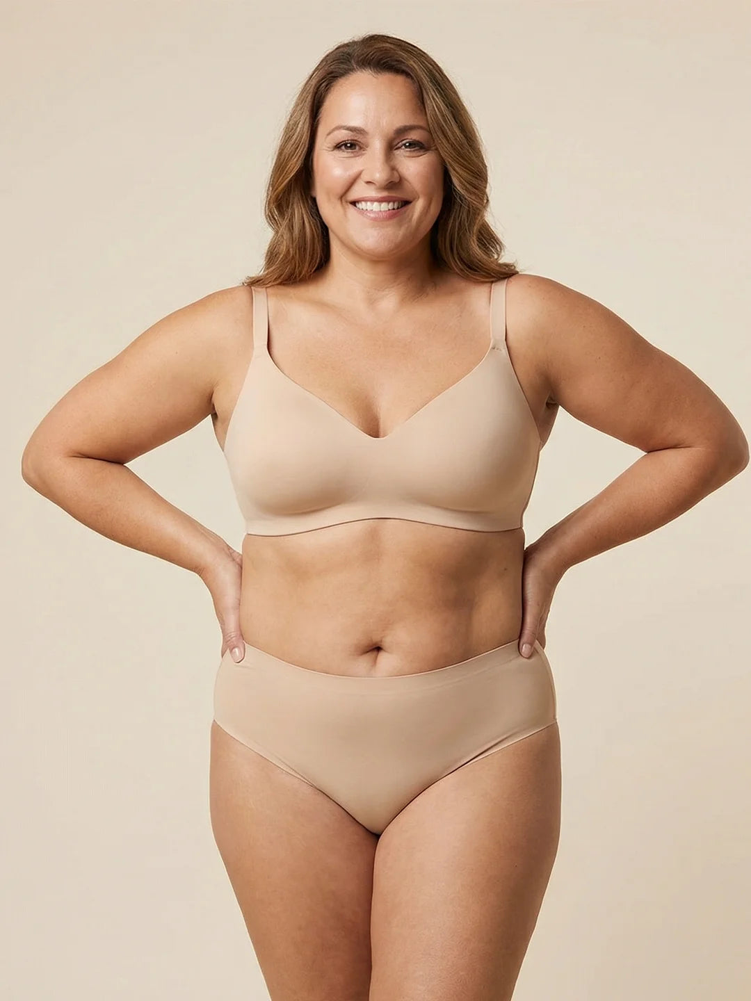 High Waist Brief | Para pérdidas de orina abundantes | Ultra suave y sin costuras | 100% a prueba de fugas y algodón orgánico | Albaricoque | Bragas menstruales