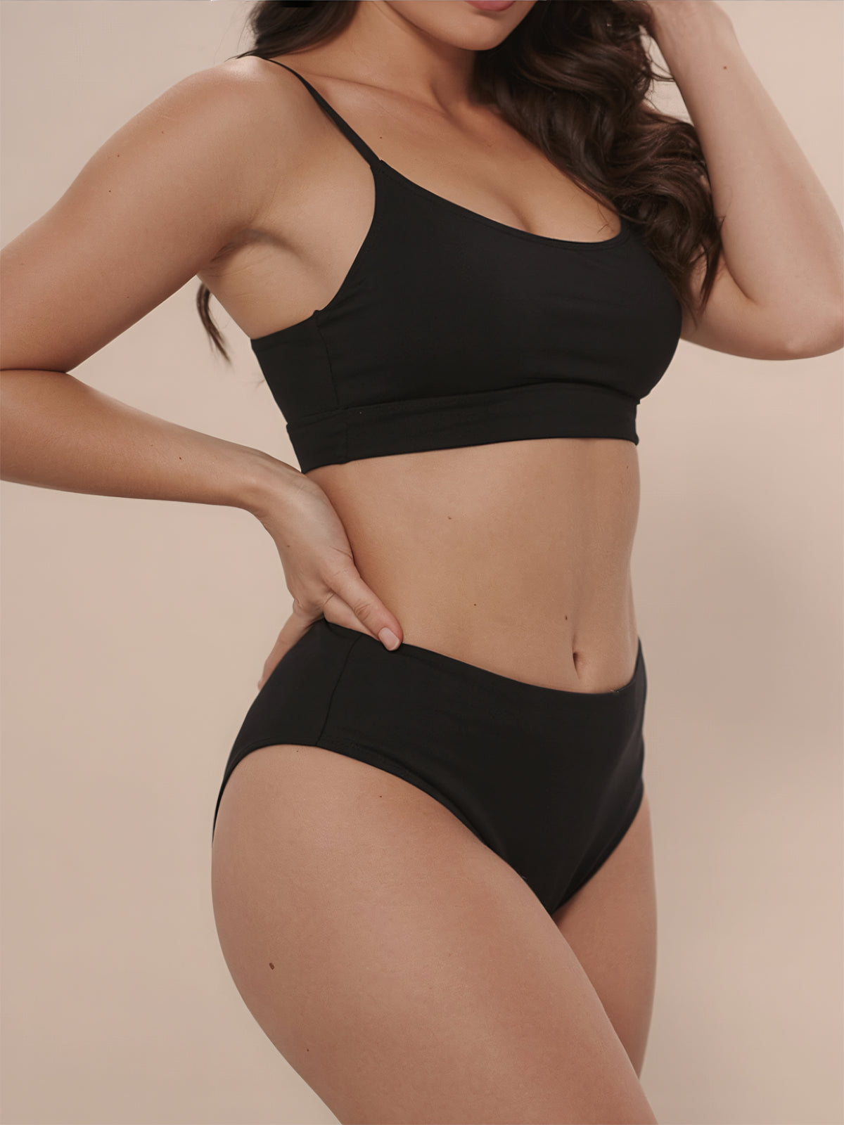 High Waist Brief | 100% a prueba de fugas, día y noche | Negro | Bragas menstruales