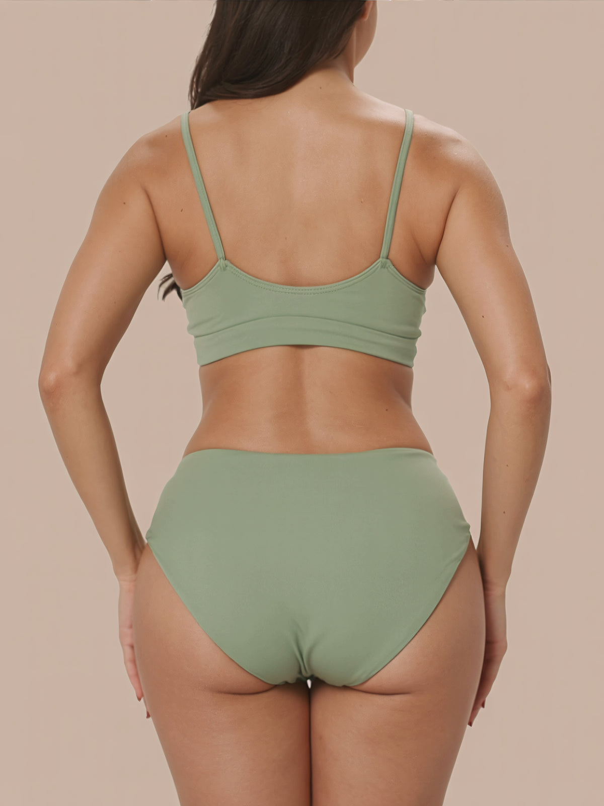 High Waist Brief | 100% a prueba de fugas, día y noche | Verde | Bragas menstruales