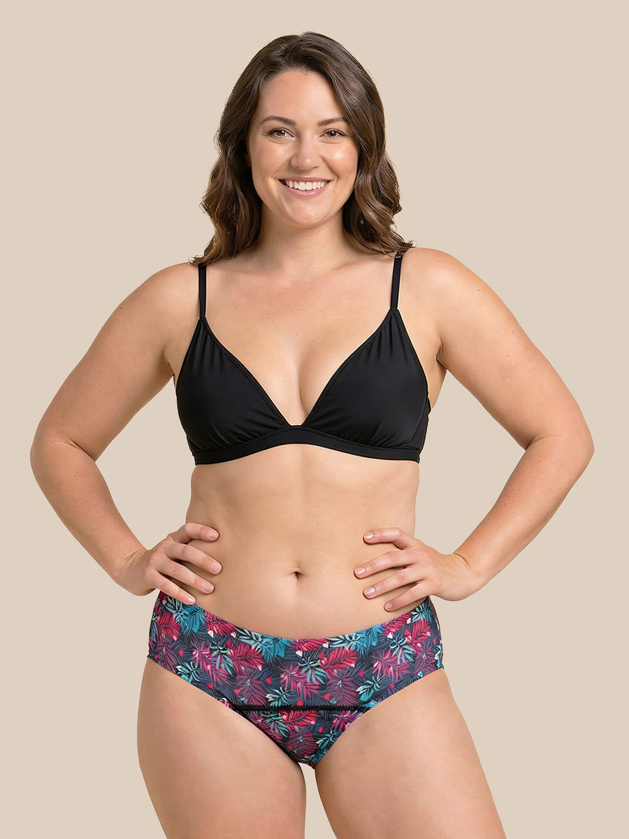 Carta de natación sobre la menstruación | Extra intenso | 100% a prueba de fugas | Floral