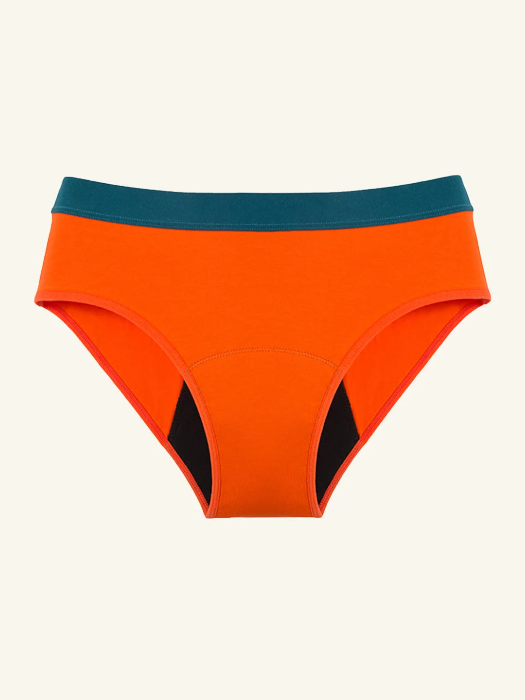 Hipster Brief | 100% a prueba de fugas, día y noche | Naranja | Bragas menstruales