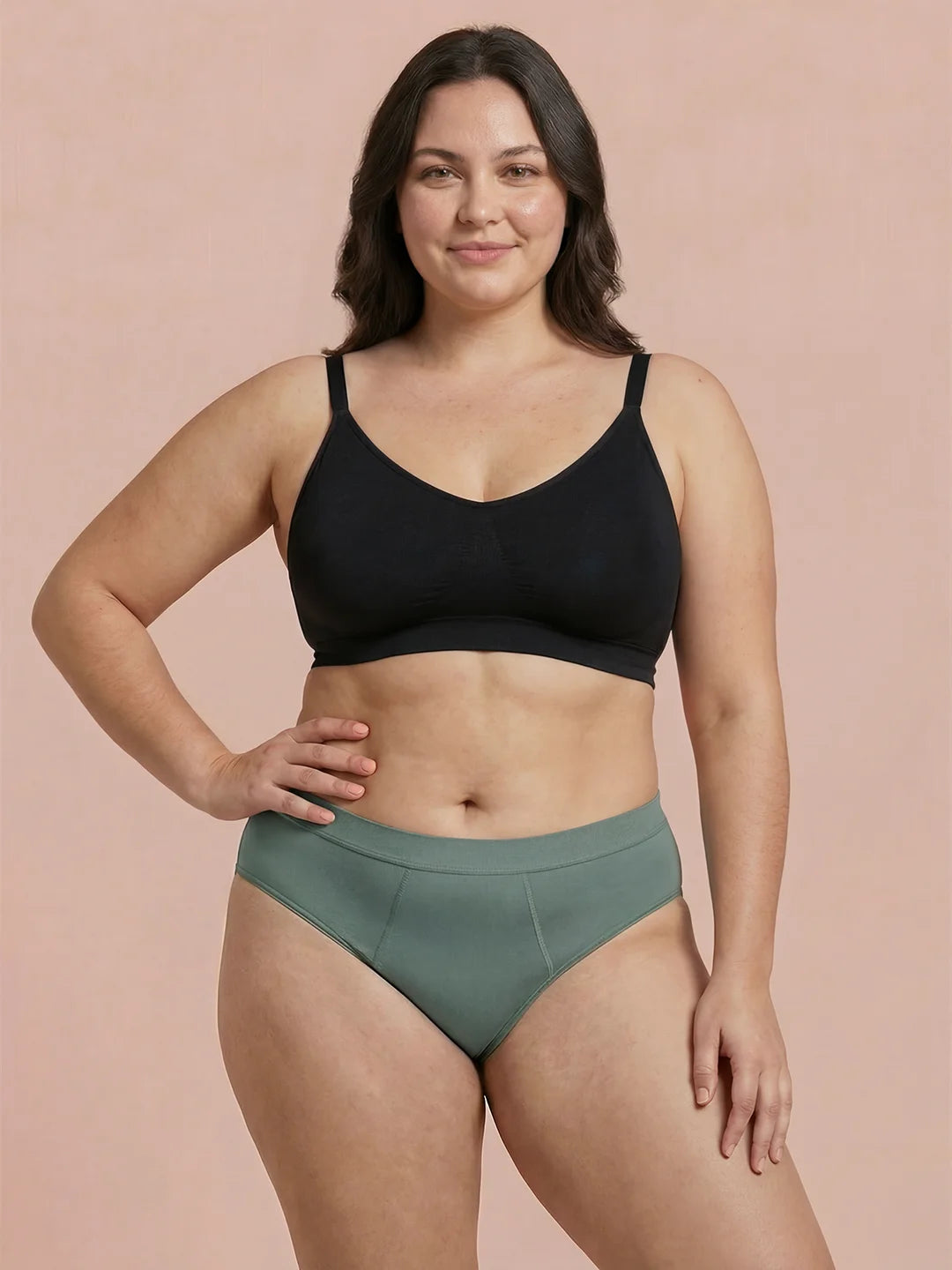 Invisible Hugger | 100% a prueba de fugas, día y noche | Verde | Bragas menstruales