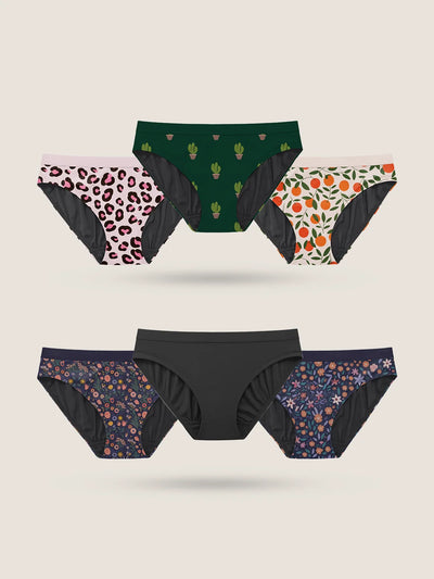 Paquetes de ropa interior menstrual