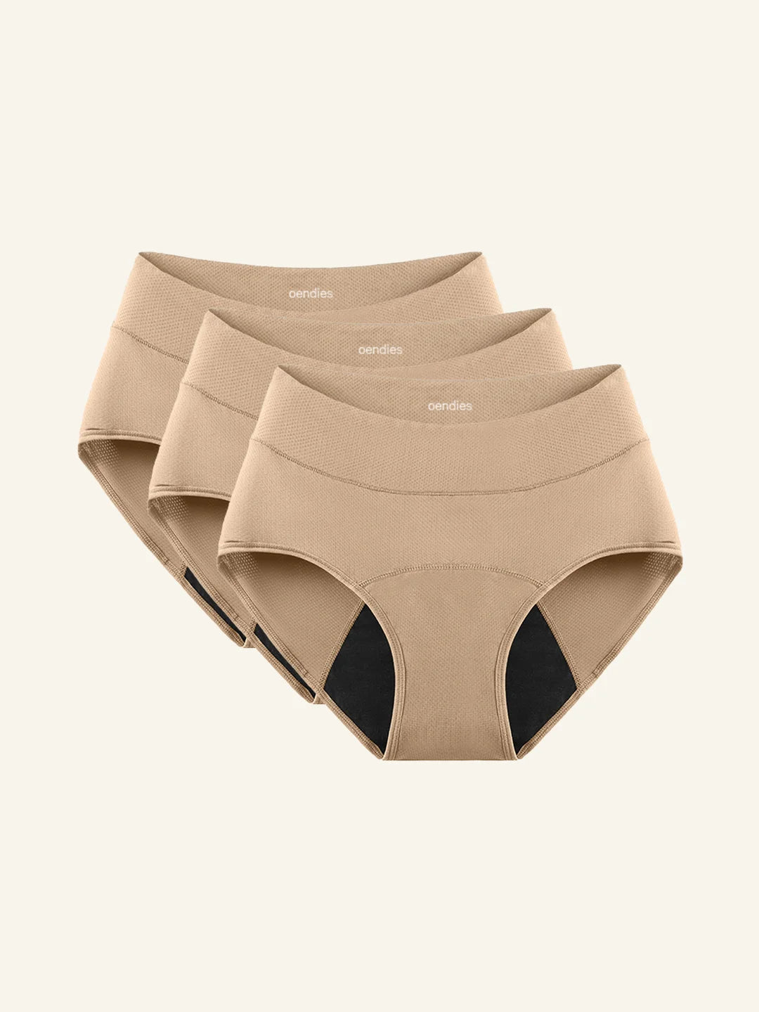 Huggster Brief | Paquete de 3 | Pérdida de orina abundante | 100% a prueba de fugas, día y noche | Albaricoque