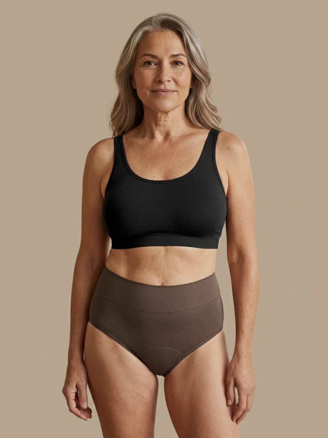 Huggster Brief | 100% a prueba de fugas, día y noche | Negro | Bragas menstruales