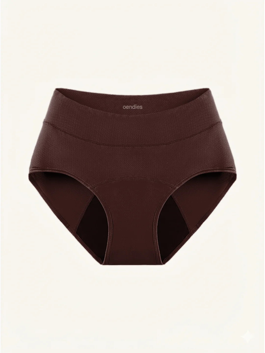 Huggster Brief | 100% a prueba de fugas, día y noche | Marrón Oscuro | Bragas menstruales