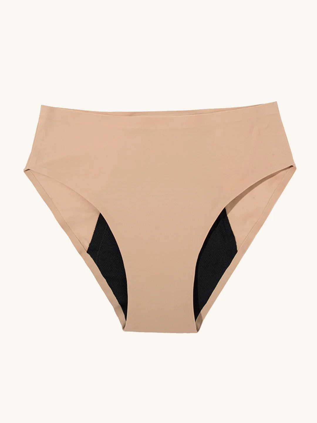 High Waist Brief | Para pérdidas de orina abundantes | Ultra suave y sin costuras | 100% a prueba de fugas y algodón orgánico | Albaricoque