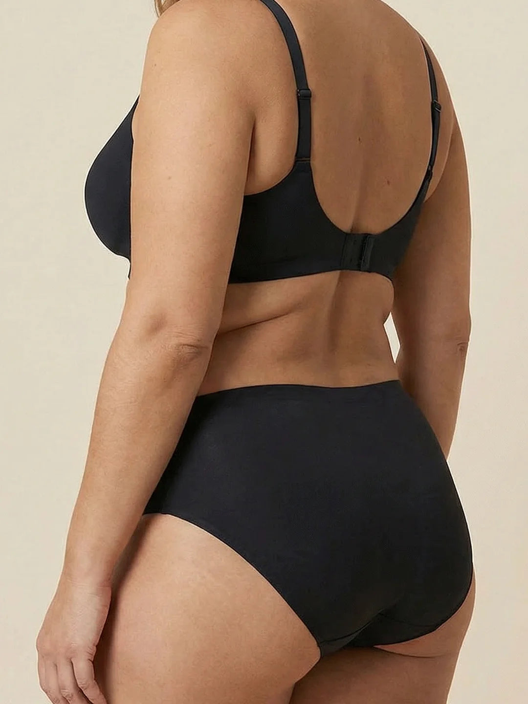High Waist Brief | Pérdida de orina abundante | Ultra suave y sin costuras | 100% a prueba de fugas y Algodón Orgánico | Negro