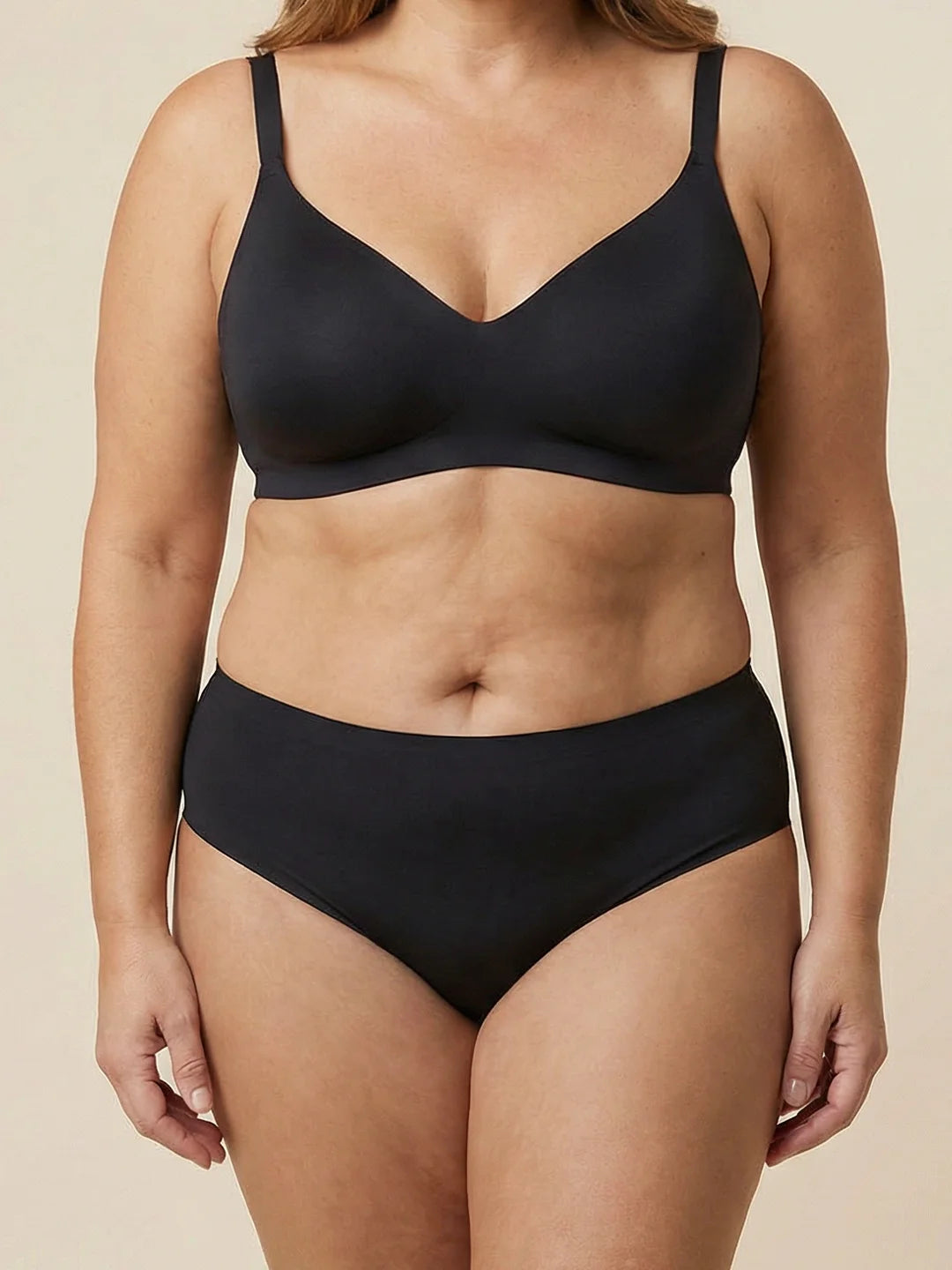 High Waist Brief | Pérdida de orina abundante | Ultra suave y sin costuras | 100% a prueba de fugas y Algodón Orgánico | Negro