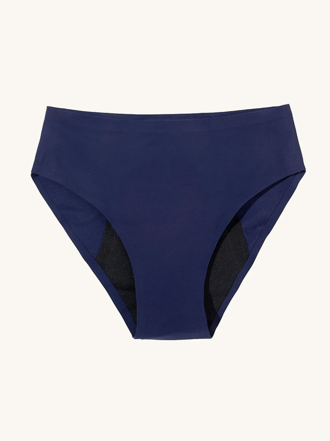 High Waist Brief | Pérdida de orina abundante | Ultra suave y sin costuras | 100% a prueba de fugas y Algodón Orgánico | Azul