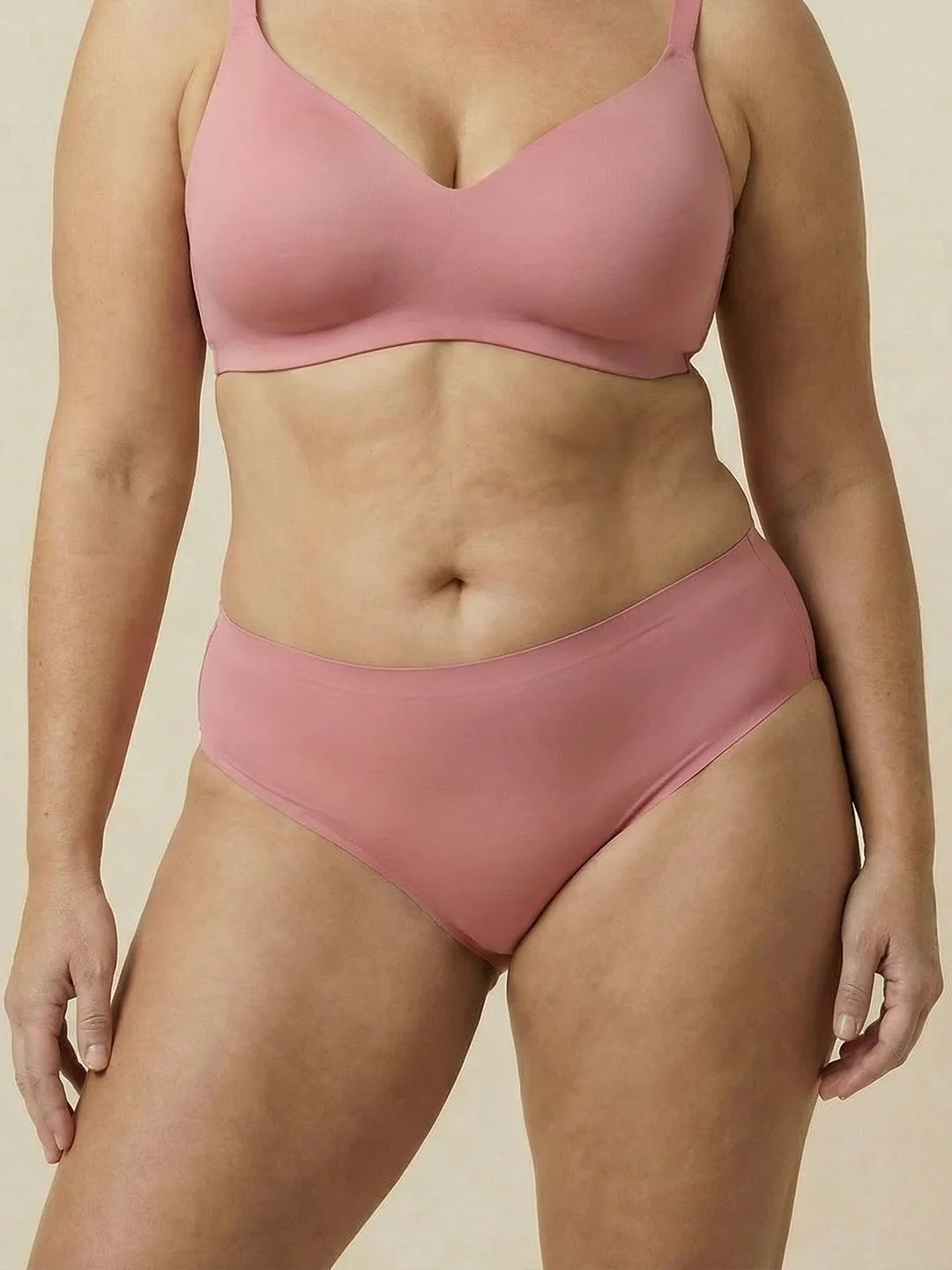 High Waist Brief | Pérdida de orina abundante | Ultra suave y sin costuras | 100% a prueba de fugas y Algodón Orgánico | Rosa