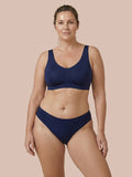 Brazilian sin costuras | para pérdida de orina ligera | Ultra suave y sin costuras | 100% a prueba de fugas y algodón orgánico | Azul