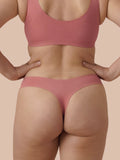 Brazilian Sin Costuras | Pérdida de orina leve | Ultra suave y sin costuras | 100% a prueba de fugas y algodón orgánico | Rosa