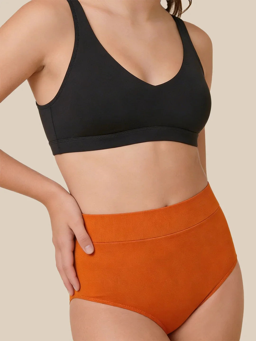 Menstruación Natación Carta Adolescentes | Extra intenso | 100% a prueba de fugas | Naranja