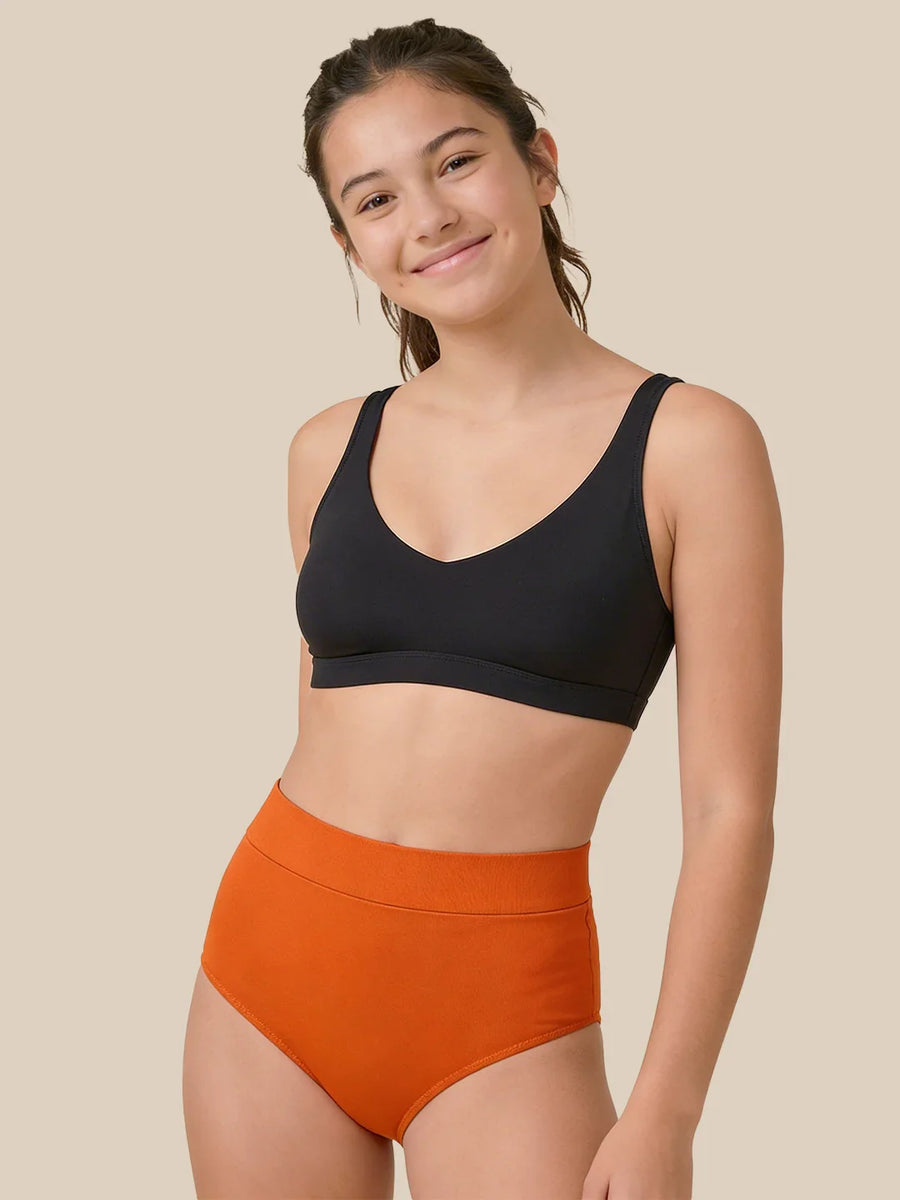 Menstruación Natación Carta Adolescentes | Extra intenso | 100% a prueba de fugas | Naranja