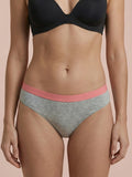Hipster Brief | 100% a prueba de fugas, día y noche | Gris salmón | Bragas menstruales