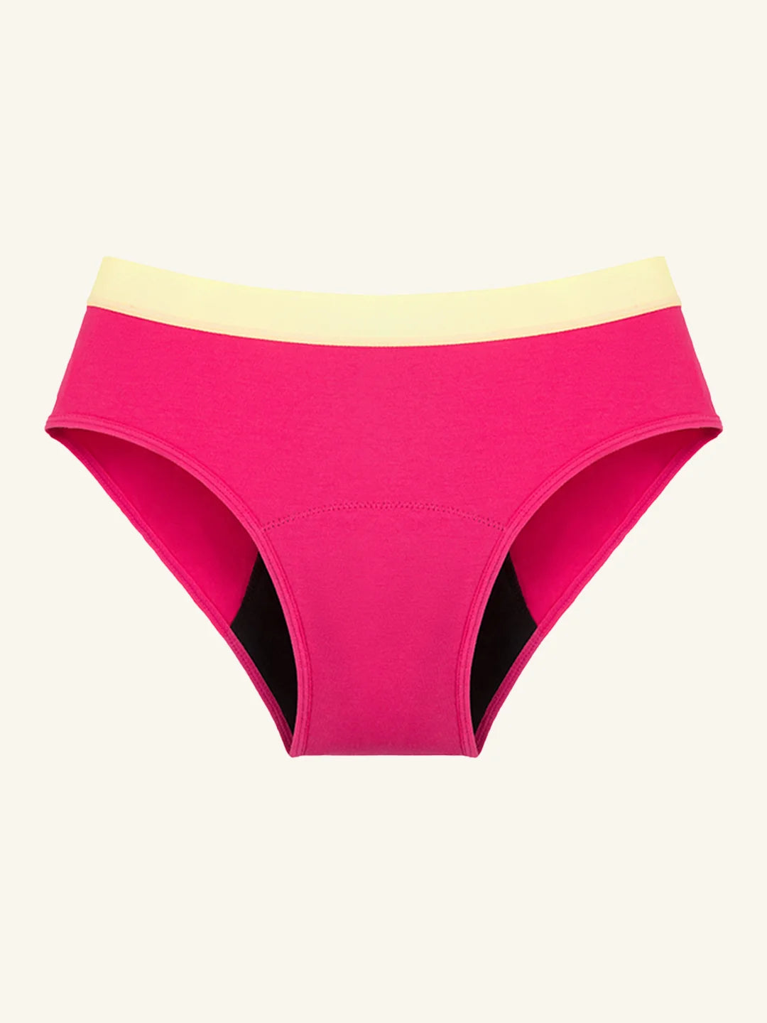 Hipster Brief | 100% a prueba de fugas, día y noche | Rojo amarillo | Bragas menstruales